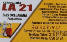 Cerrajería La 21, Bucaramanga - Santander