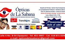 Ópticas de la Sabana, Zipaquirá - Cundinamarca