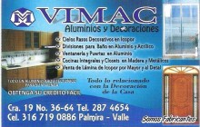 ALUMINIOS Y DECORACIONES VIMAC - Palmira